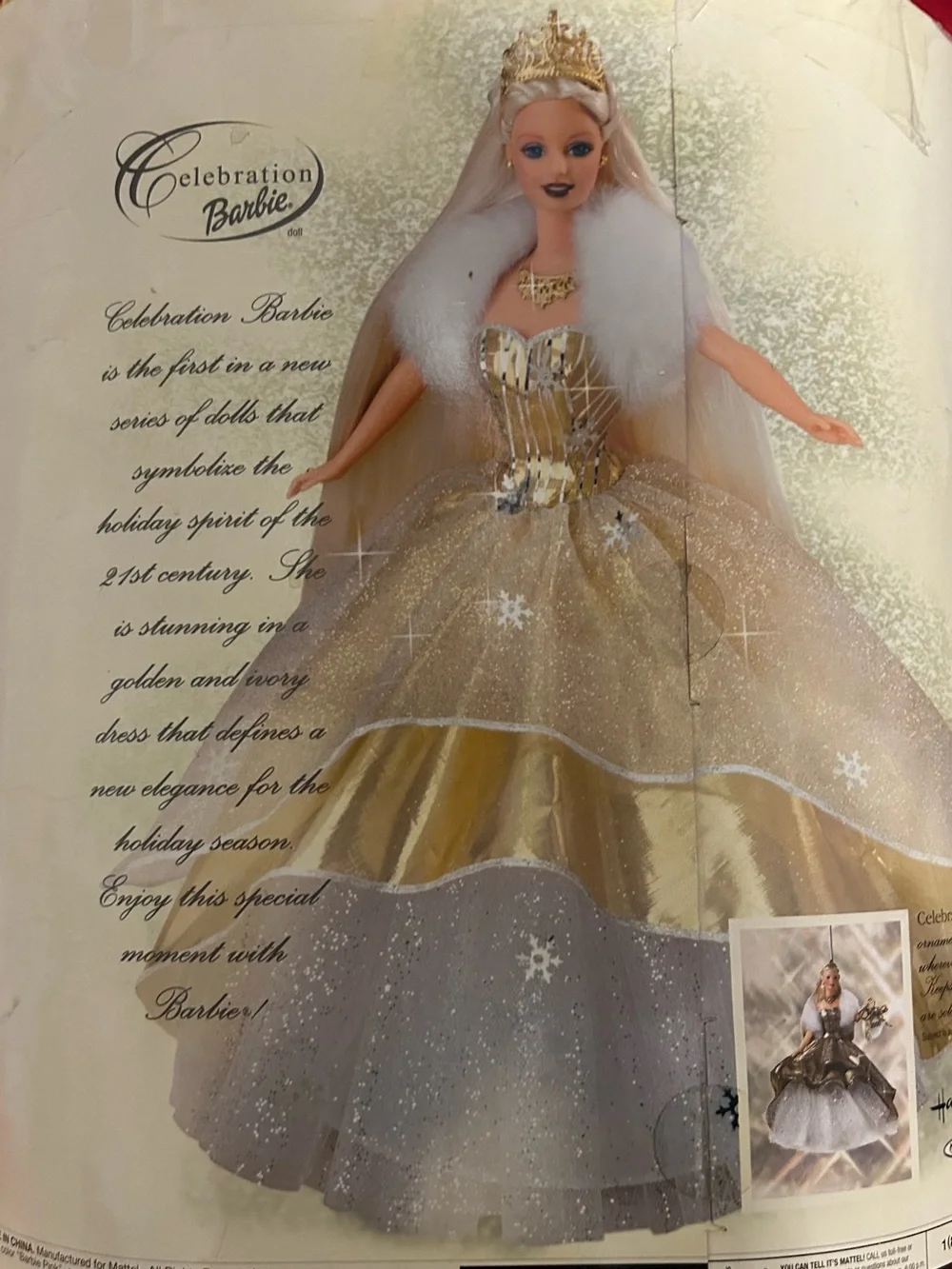 Hallmark Gold and White Celebration Holiday Barbie